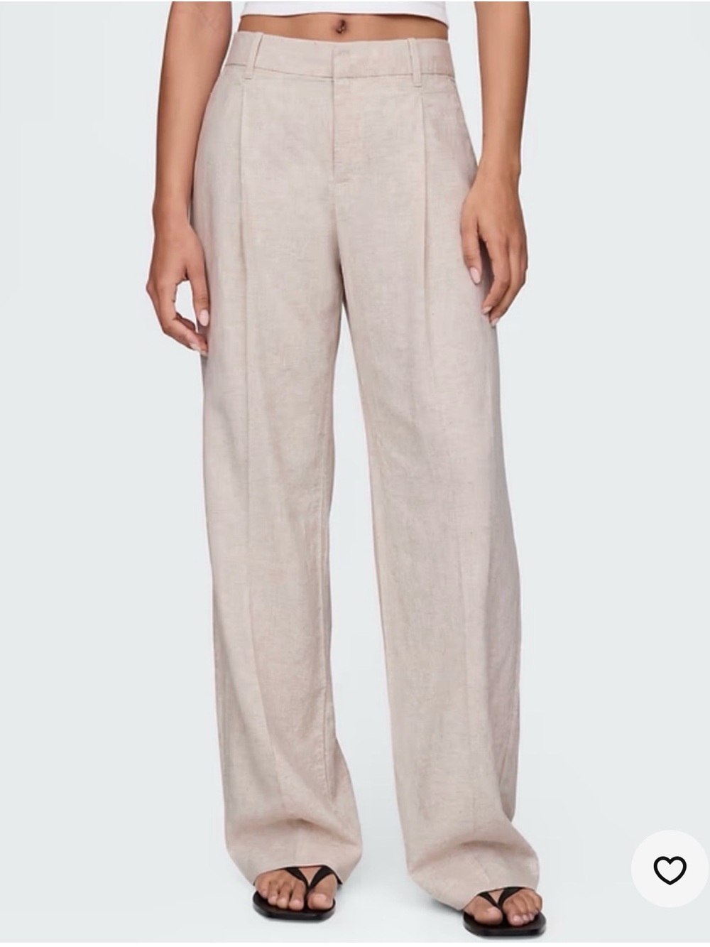 Wide Leg Linen Blend Pants